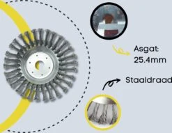 Merkloos Onkruidborstel Voor Bosmaaier | 200mm 20 Cm Staalborstel Nieuw | Universele Onkruidborstel 200 Mm - Onkruidverwijderaar - Voegenborstel - Grastrimmer -Tuinen Speciaal Winkel 1200x928 6