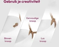 Gadgy Plantenhanger Keramiek - Set Van 3 - Hangpot Van Wit Steen - Hangende Bloempot Plantenpot - Met 3 Verschillende Koorden - 12x11x9.5CM -Tuinen Speciaal Winkel 1200x959