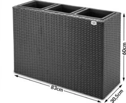 Casaria Staande Plantenbak – Met Waterafvoer 83x30,5x60cm - Zwart 13 Casaria Staande Plantenbak – Met Waterafvoer 83x30,5x60cm - Zwart -Tuinen Speciaal Winkel 1200x976 1