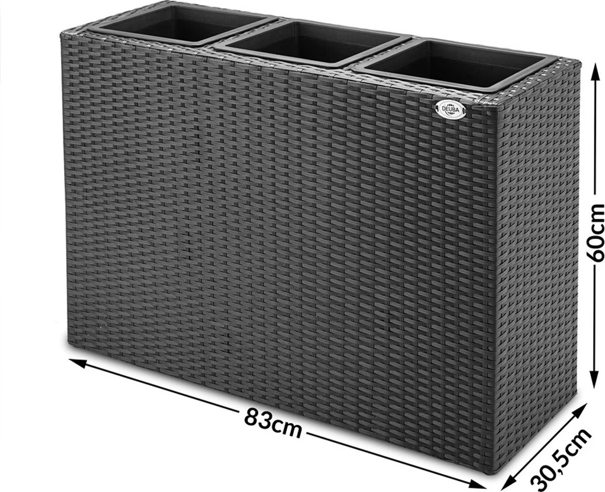 Casaria Staande Plantenbak – Met Waterafvoer 83x30,5x60cm - Zwart 7 Casaria Staande Plantenbak – Met Waterafvoer 83x30,5x60cm - Zwart - Afbeelding 5