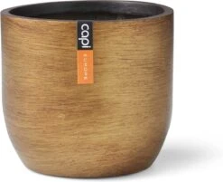 Capi Europe - Bloempot Bol Retro - 23x21 - Goud - Bloempot Voor Binnen - BRTG134