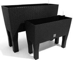 Prosperplast Kunststof Rato Plantenbak Op Poten Met Irrigatiesysteem Antraciet 80 X 33 X 62 Cm - 72 Liter - Balkonbakken/bloembakken -Tuinen Speciaal Winkel 1200x979 2