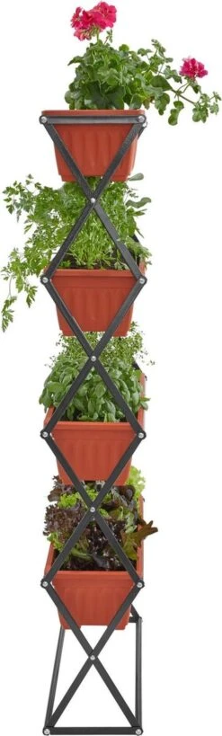 Tectake - Verticaal Plantenrek Met 4 Bakken - 403445 -Tuinen Speciaal Winkel 362x1200