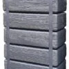 Regenton Muurtank, Grandval 300L, Antraciet Kunststof, Imitatiehout, Met Gootaansluitset Inbegrepen -Tuinen Speciaal Winkel 412x1200