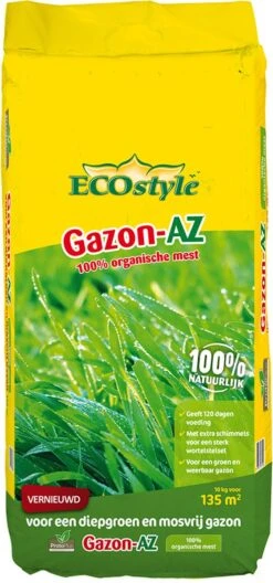 ECOstyle Gazon AZ Organische Gazonmest – Voor Diepgroen En Sterk Gazon – Geeft Tot 120 Dagen Voeding – Werkt Tegen Mos - 135 M² - 10 KG -Tuinen Speciaal Winkel 561x1200 6