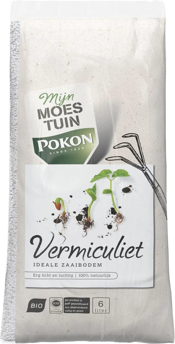 Pokon Bio Vermiculiet - 6l - 100% Natuurlijk - Ideale Zaaibodem 3 Pokon Bio Vermiculiet - 6l - 100% Natuurlijk - Ideale Zaaibodem