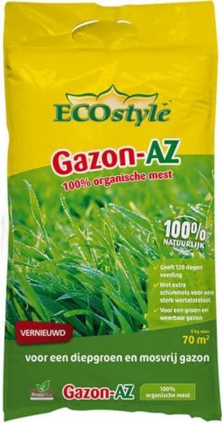 ECOstyle Gazon AZ Organische Gazonmest – Voor Diepgroen En Sterk Gazon – Geeft Tot 120 Dagen Voeding – Werkt Tegen Mos - 135 M² - 10 KG -Tuinen Speciaal Winkel 629x1200 6