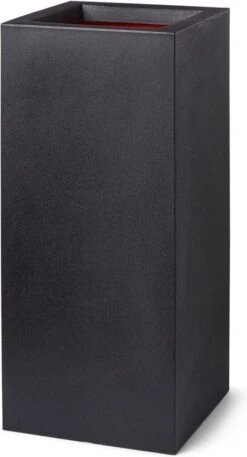 Capi Europe - Bloempot Rechthoek Smooth NL - 36x36x79 - Zwart - Voor Binnen En Buiten - KBL952 -Tuinen Speciaal Winkel 648x1200 1