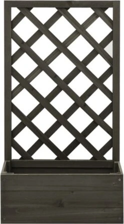 VidaXL Latwerkplantenbak 50x25x90 Cm Massief Vurenhout Grijs -Tuinen Speciaal Winkel 662x1200