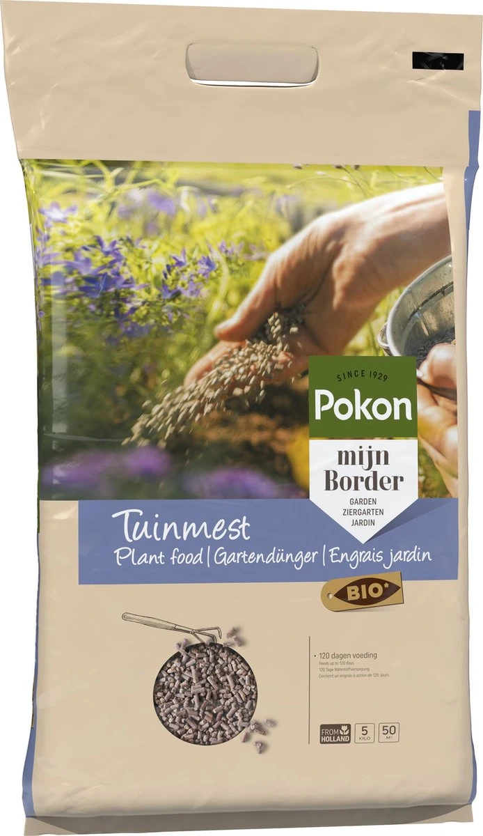 Pokon Bio Tuinmest - 5kg - Meststof (universeel) - 120 Dagen Voeding 4 Pokon Bio Tuinmest - 5kg - Meststof (universeel) - 120 Dagen Voeding - Afbeelding 2