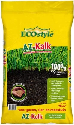 ECOstyle AZ Kalk Micro Korrel – Voor Gazon, Sier- En Moestuin - Corrigeert Zuurgraad Direct En Langdurig - Werkt Tegen Mos - CO2-Neutraal – 265 M² - 20 KG -Tuinen Speciaal Winkel 717x1200 4