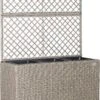Casaria Polyrattan Bloembak – 3 Bakken Klimophek - Crème -Tuinen Speciaal Winkel 732x1200
