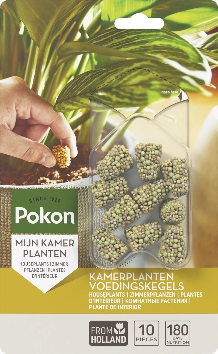 Pokon Kamerplanten Voedingskegels - 10st - Plantenvoeding - 6 Maanden Voeding 3 Pokon Kamerplanten Voedingskegels - 10st - Plantenvoeding - 6 Maanden Voeding
