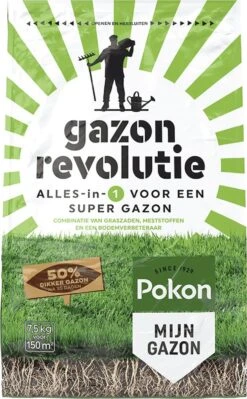 Pokon Gazon Revolutie - 7,5kg - Gazonmest / Graszaad / Bodemverbeteraar - Geschikt Voor 150m² - Binnen 15 Dagen Resultaat -Tuinen Speciaal Winkel 743x1200 3