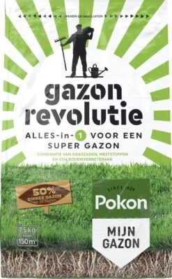 Pokon Gazon Revolutie - 2x7,5kg - Gazonmest / Graszaad / Bodemverbeteraar - Geschikt Voor 300m² - Binnen 15 Dagen Resultaat - Voordeelverpakking -Tuinen Speciaal Winkel 743x1200 5