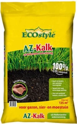 ECOstyle AZ Kalk Micro Korrel – Voor Gazon, Sier- En Moestuin - Corrigeert Zuurgraad Direct En Langdurig - Werkt Tegen Mos - CO2-Neutraal – 265 M² - 20 KG -Tuinen Speciaal Winkel 745x1200 5