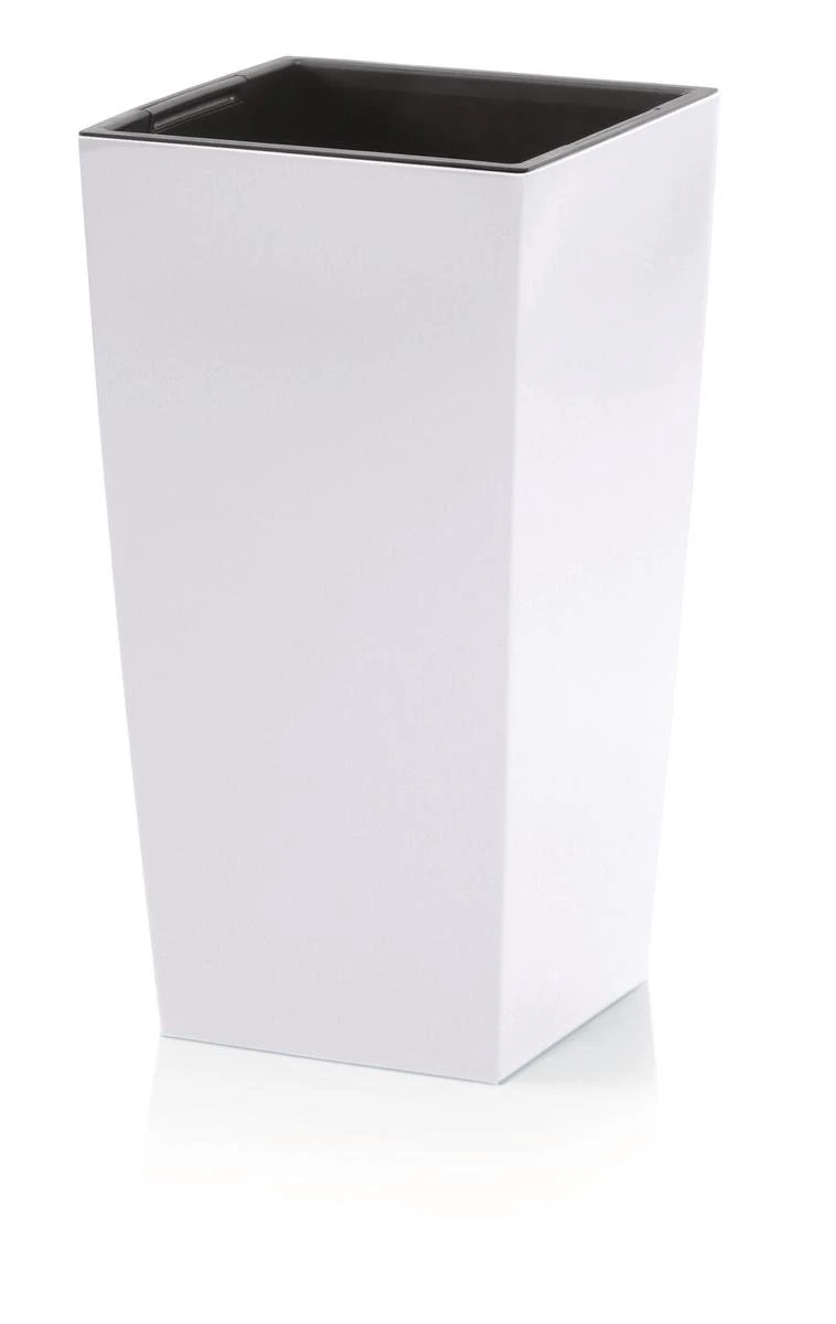 Prosperplast Kunststof Urbi Bloempot/plantenpot Met Binnenpot Wit 32 X 32 X 61 Cm - 21/49 Liter - Hoge Vierkante Bloempotten 9 Prosperplast Kunststof Urbi Bloempot/plantenpot Met Binnenpot Wit 32 X 32 X 61 Cm - 21/49 Liter - Hoge Vierkante Bloempotten - Afbeelding 7