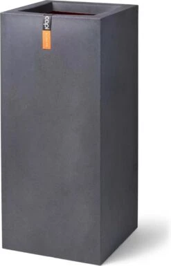 Capi Europe - Bloempot Rechthoek Smooth NL - 36x36x79 - Zwart - Voor Binnen En Buiten - KBL952 -Tuinen Speciaal Winkel 769x1200