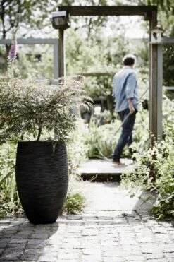 Capi Europe - Vaas Elegant Deluxe Rib NL - 40x60 - Zwart - Voor Binnen En Buiten - KBLR1131 41 Capi Europe - Vaas Elegant Deluxe Rib NL - 40x60 - Zwart - Voor Binnen En Buiten - KBLR1131 -Tuinen Speciaal Winkel 800x1200 100