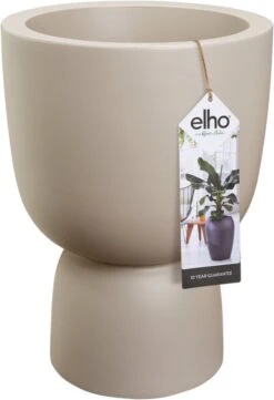Elho Pure Coupe 41 - Bloempot Voor Binnen & Buiten - Ø 41.3 X H 57.9 Cm - Beige/Balanced Beige -Tuinen Speciaal Winkel 820x1200 1