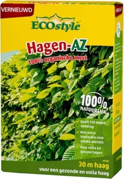 ECOstyle Hagen-AZ Organische Haag Meststof - Tuinmest Voor Diepgroen Blad - Nieuwe & Bestaande Beplanting - 30 M Haag - 1,6 KG -Tuinen Speciaal Winkel 831x1200 1