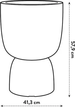 Elho Pure Coupe 41 - Bloempot Voor Binnen & Buiten - Ø 41.3 X H 57.9 Cm - Beige/Balanced Beige -Tuinen Speciaal Winkel 843x1200 2