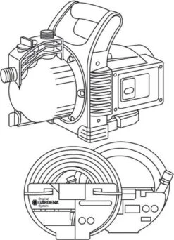 GARDENA - Classic Besproeiingspomp 3000/4 Compleet - Waterpomp - Incl. 3.5 M Aanzuigslang En 20 M Slang -Tuinen Speciaal Winkel 867x1200