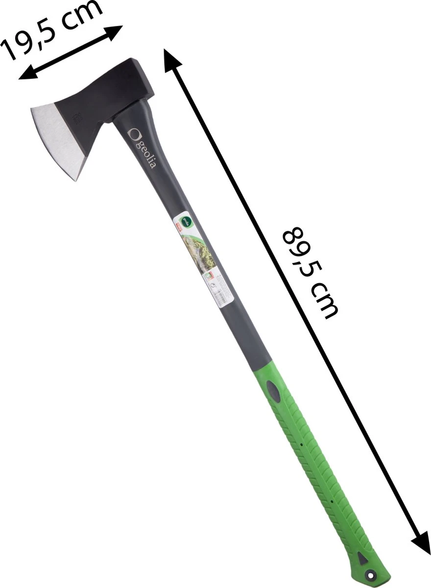 GEOLIA - Bijl - Bijl - Staal - Glasvezelsteel - 2,2 Kg Met Een Stalen Kop Van 1,6 Kg - Bijlen - Grote Bijl - Kloofhamer - Kloofbijl - Kloofbijl 4 GEOLIA - Bijl - Bijl - Staal - Glasvezelsteel - 2,2 Kg Met Een Stalen Kop Van 1,6 Kg - Bijlen - Grote Bijl - Kloofhamer - Kloofbijl - Kloofbijl - Afbeelding 2