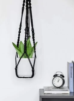 4 Stuks Luxe Macrame Plantenhangers - Boho Handgeweven Katoen Hangpot Voor Binnen/Buiten - Hangende Bloempot Met Kralen - Macramé Touw/Koord Hangplant Houder - Bohemian Wandhanger Decoratie - Plant Hanger - Verticale Tuin Bloempothouder Planthanger -Tuinen Speciaal Winkel 880x1200 3