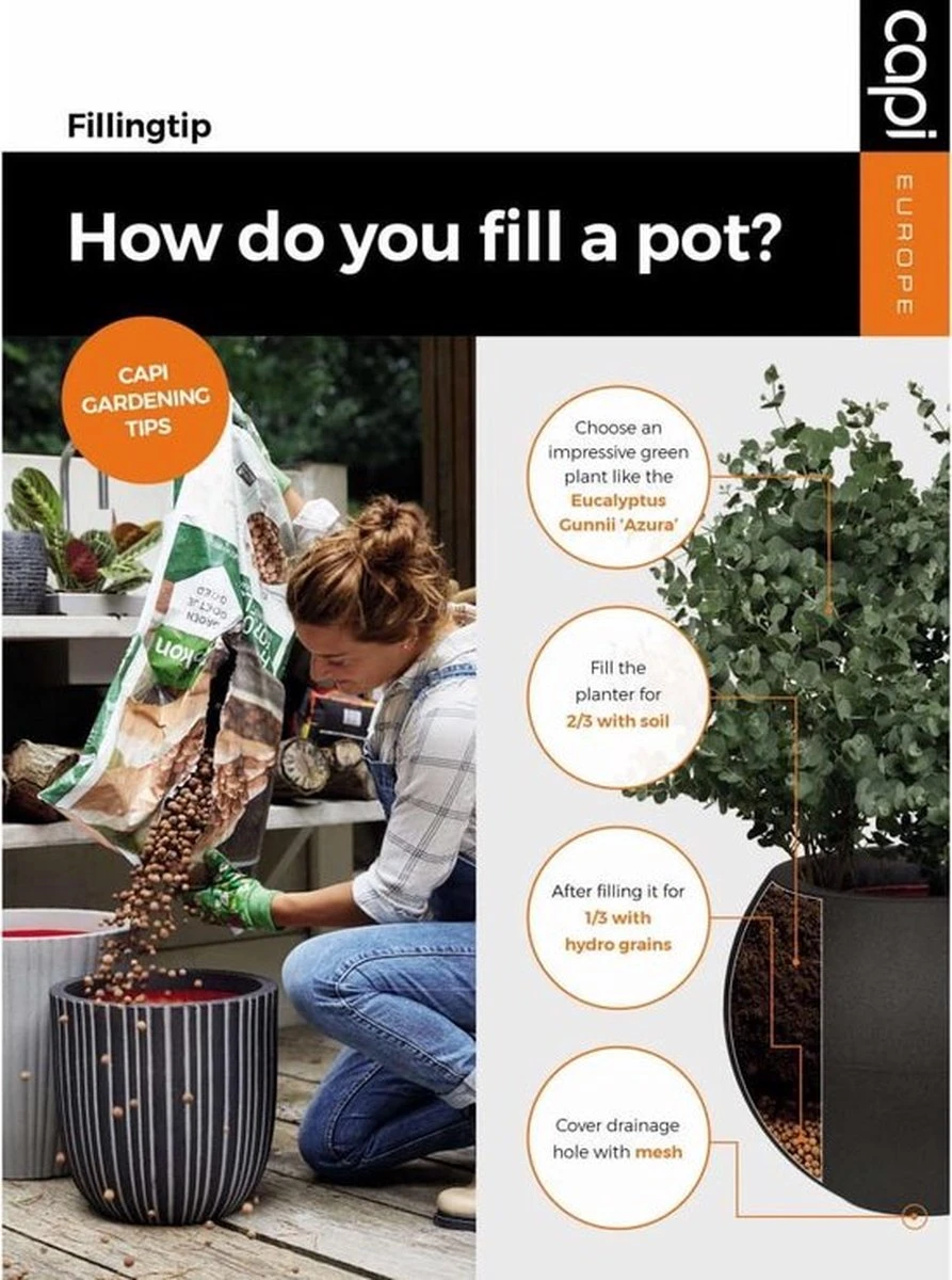 Capi Europe - Vaas Elegant Deluxe Rib NL - 40x60 - Zwart - Voor Binnen En Buiten - KBLR1131 14 Capi Europe - Vaas Elegant Deluxe Rib NL - 40x60 - Zwart - Voor Binnen En Buiten - KBLR1131 - Afbeelding 12