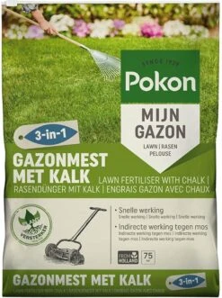 Pokon Gazonmest Met Kalk - 5kg - Mest - Geschikt Voor 75m² - 120 Dagen Voeding -Tuinen Speciaal Winkel 896x1200 5