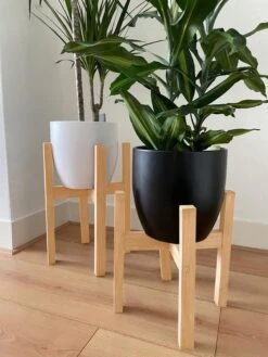 Plantenstandaard | Set Van 2 | Diameter Tot 24 Cm | Plantenkruk | Bloempotten Voor Binnen | Plantentafeltje Voor Binnen | Bloempot Standaard | Plantenstandaard Binnen | Hout | Licht Bruin -Tuinen Speciaal Winkel 900x1200 18