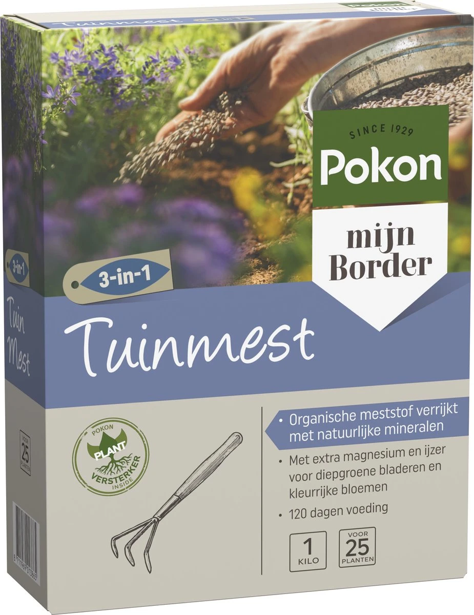 Pokon Tuinmest - 1kg - Meststof - 3-in-1 Werking 4 Pokon Tuinmest - 1kg - Meststof - 3-in-1 Werking - Afbeelding 2