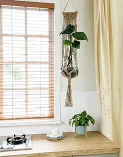5 Stuks Luxe Jute Plantenhangers - Boho Handgeweven Katoen Hangpot Voor Binnen/Buiten - Hangende Bloempot Met Kralen - Macramé Touw/Koord Hangplant Houder - Bohemian Wandhanger Decoratie - Plant Hanger - Verticale Tuin Bloempothouder Planthanger -Tuinen Speciaal Winkel 938x1200 2